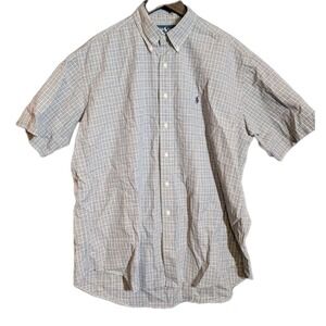 Y2K Ralph Lauren Blake XL Plaid Shirt Prep Grunge Core Street Short Sleeve